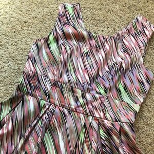 Calvin Klein Fitted & Flared Purple Multi Dress